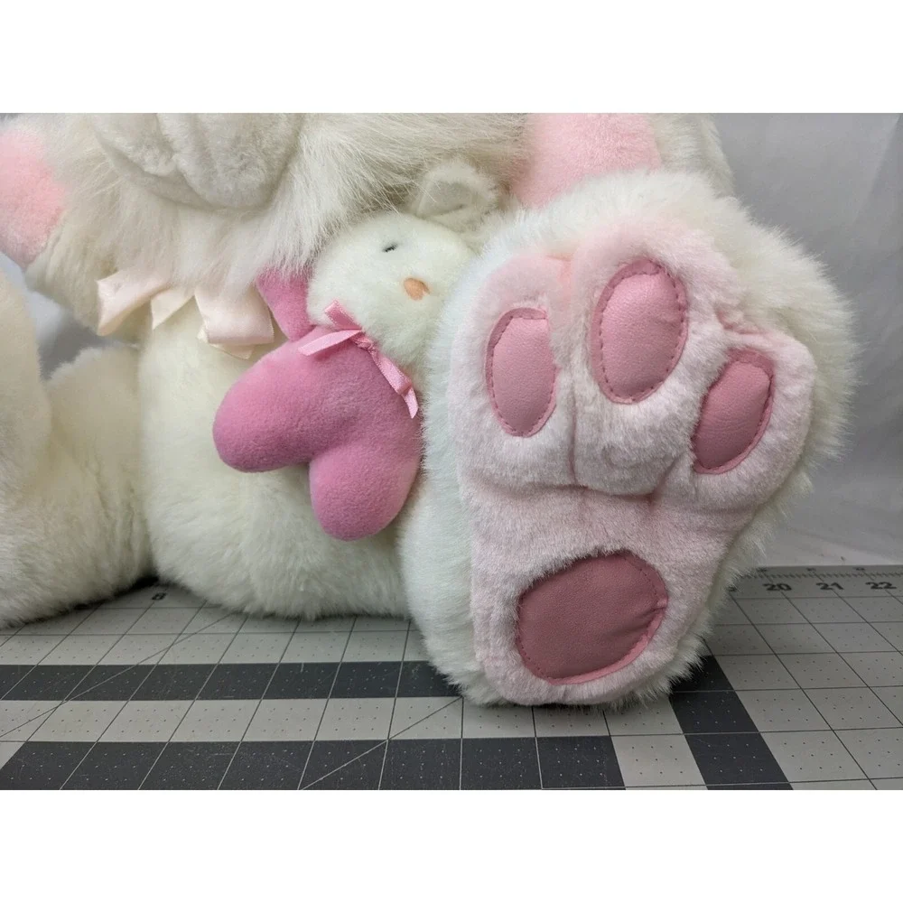 White Easter Rabbit‎ Plush Baby Pink Bunny 15 Inch Stuffed Animal Toy